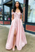 Off shoulder long prom dresses, simple evening dresses with pockets mg197