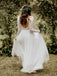 Chiffon Boho Bridal Gown Open Back Wedding Dresses With Lace Long Sleeves PW101