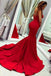 Red mermaid prom dress sweetheart sexy long evening dress mg287