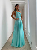 Tiffany Chiffon Long Prom Dresses, Convertible Bridesmaid Dress MP153