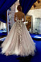 Stunning A-line Sleeveless Tulle Wedding Dress With Appliques PW348