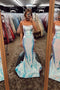 Sparkle Mermaid Prom Dresses, Spaghetti Straps Long Evening Dress GP74