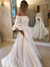 Princess Off Shoulder Wedding Dresses Flare Sleeves Vintage Bridal Dresses PW04