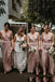 Sheath/column v neck simple floor length pink bridesmaid dresses gb355