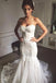 Sweetheart mermaid tulle wedding dresses lace appliques bridal gown gw695