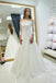 Off shoulder long sleeve wedding dresses lace appliques bridal dresses mg684
