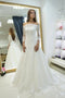 Off Shoulder Long Sleeve Wedding Dresses Lace Appliques Bridal Dresses MG684