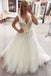 a line v neck sleeveless wedding dress plus size bridal gown with appliques