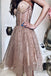 sweetheart pink tulle with pearls homecoming dress sparkly short prom dress
