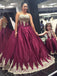 sweetheart appliques long plus size ball gown prom dresses