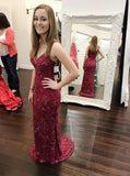 Elegant Mermaid V-Neck Beading Long Prom Dress MP1022