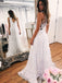 a line illusion back boho beach wedding dress with appliques