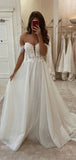 sparkly off the shoulder a line wedding dresses sleeveless beach wedding gown