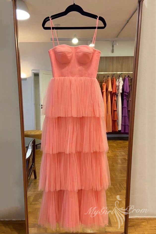 new arrival tiered tulle prom dress long evening dress cg24929