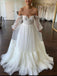 a line tulle detachable sleeves boho beach wedding dresses elegant bridal gown