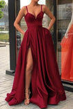 simple black prom dress a line long formal dress with pockets