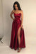 strapless burgundy long prom dresses simple formal evening dresses
