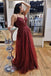 a line v neck burgundy lace long prom dress burgundy lace evening dress