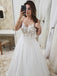 a line appliques bodice long prom dress spaghetti strap beach bridal gowns