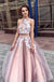 appliques a line halter pink prom dresses tulle graduation gown