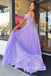 charm a line sweetheart lavender chiffon prom dresses with lace