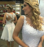 cute short wedding dress lace applique beaded bridal gown pw261