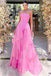 elegant pink a line strapless long prom dresses long pink evening dresses