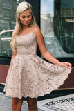 backless lace short homecoming dresses lace short prom dresses