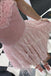 sweetheart pink glitter grid short homecoming dress with feathers