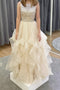 Gorgeous Open Back Beaded Fluffy Long Prom Dress, Graduation Gown GP181