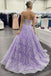 gorgeous sweetheart lavender beaded long sparkly prom dress