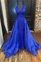 Gorgeous Detachable Train Mermaid Royal Blue Sequins Prom Formal Dress, GP184