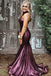 buy grape high neck sequins mermaid prom party dress