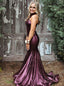Buy Grape High Neck Sequins Mermaid Prom Party Dress MP818
