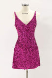 Sequins Tight Homecoming Dresses, Sparkly Short Bodycon Party Dresses GM467