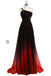 one shoulder ombre long prom dress cut out back beading ombre formal gown
