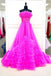 black a line strapless tulle layered long prom dresses princess formal dress
