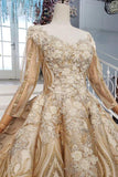 Ball Gown Quinceanera Dresses Sequins Vintage Wedding Dress With Appliques MP198