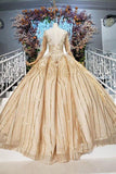 Ball Gown Quinceanera Dresses Sequins Vintage Wedding Dress With Appliques MP198