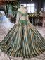 Luxurious Sequins Beaded Long Sleeves Ball Gown Quinceanera Gown MP344