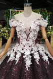 Off-Shoulder Quinceanera Dresses Prom Dresses Ball Gown With 3D Appliques MP91