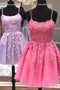 Lace Applique A-line Homecoming Dress Short Prom Dress GM376