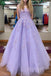lavender tulle lace appliques long prom dress stunning long graduation dress