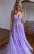 lilac lace tulle long prom dresses sweetheart sleeveless graduation gown