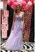 lilac sweetheart straps applique tulle long prom dress princess evening gown