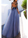 long sleeves see through open back tulle long prom dress with lace applique