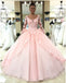 sweeet 16 ball gown long sleeve appliques prom quinceanera dresses