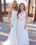 appliques ivory long prom dresses sleeveless tulle evening gowns