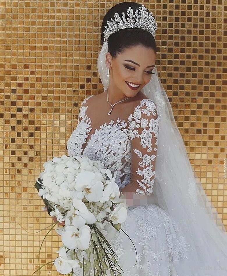 gorgeous long sleeve lace wedding dress mermaid vintage bridal gowns