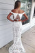 two piece lace prom dress long off shoulder mermaid evening dress